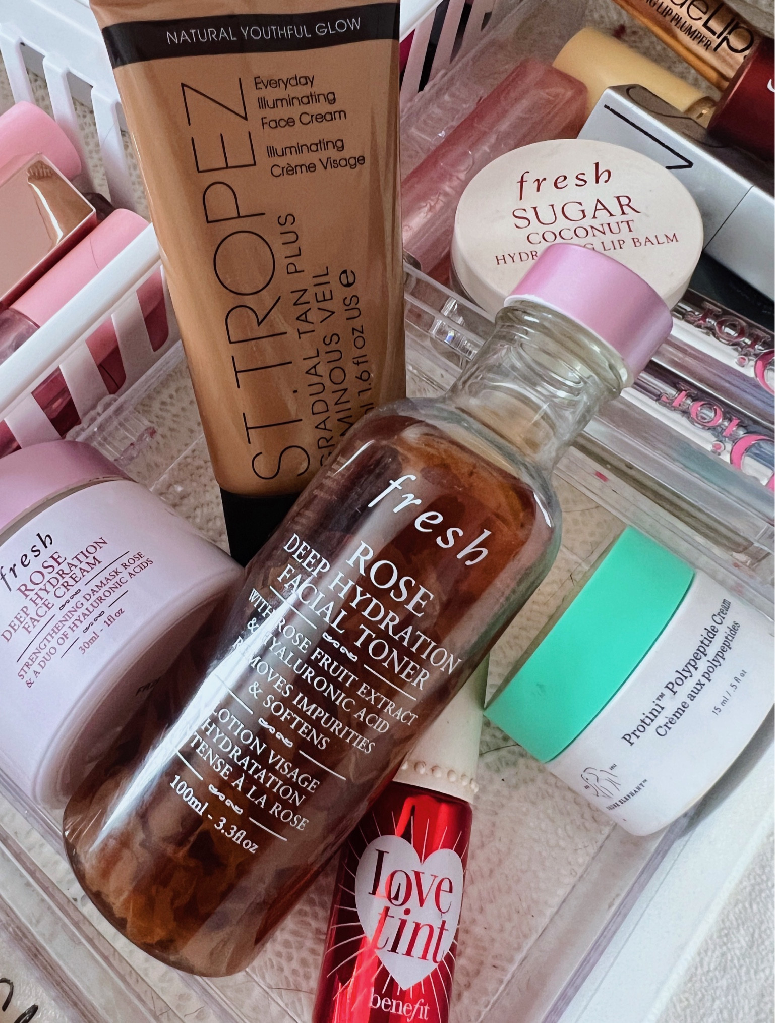 🍓a peek into my favorite drawer at my vanity.... i don't know why this one looks so cute to me but oh well! these are also my favorite skin care staples that i use every day... shop the organizers while they're on sale 

#LTKBacktoSchool #LTKbeauty #LTKSale