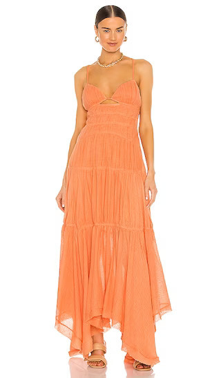 Winnie Dress in Caramel | Orange Dress | Orange Maxi Dress | Long Orange Dress | Peach Dress | Revolve Clothing (Global)