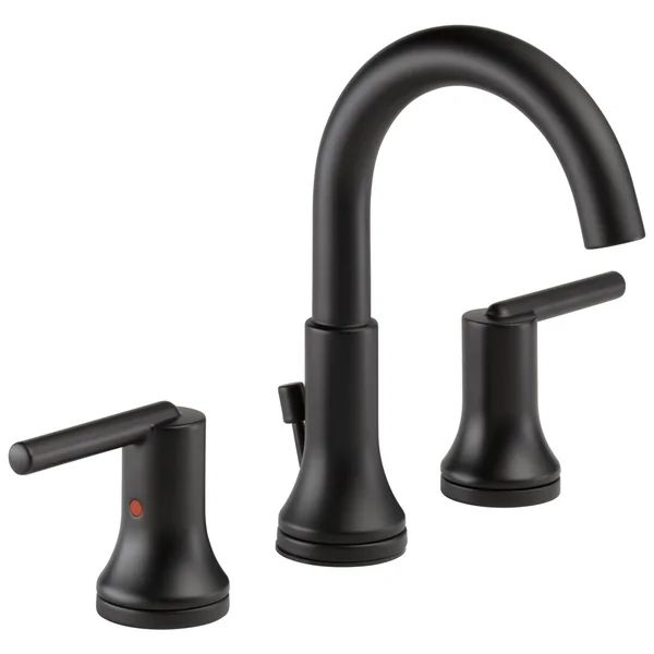 Delta Trinsic Two Handle Widespread Lavatory Faucet 3559-BLMPU-DST Matte Black | Bed Bath & Beyond