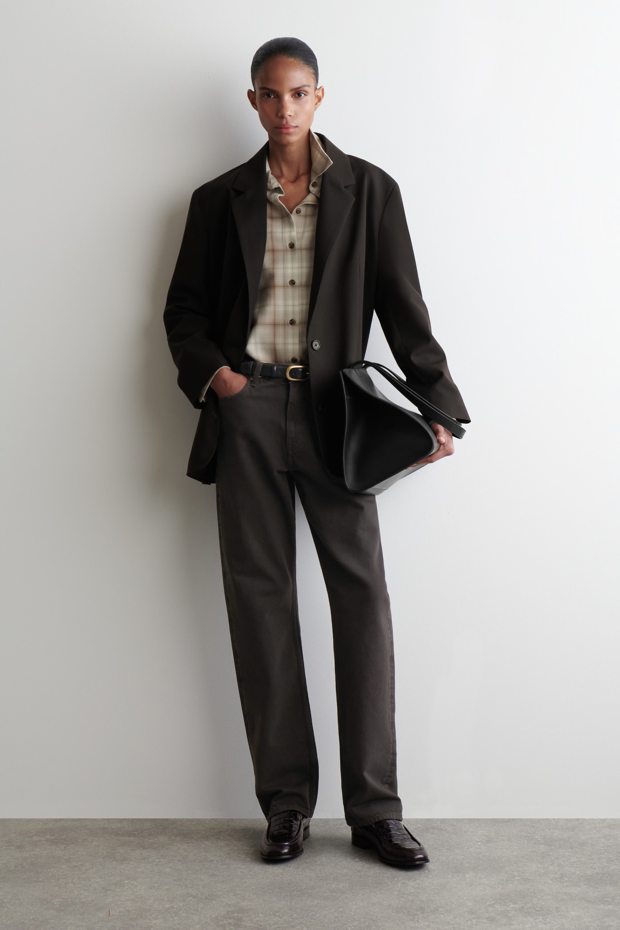 CHECKED FLANNEL SHIRT - BEIGE / CHECKED | COS IE | COS (EU)