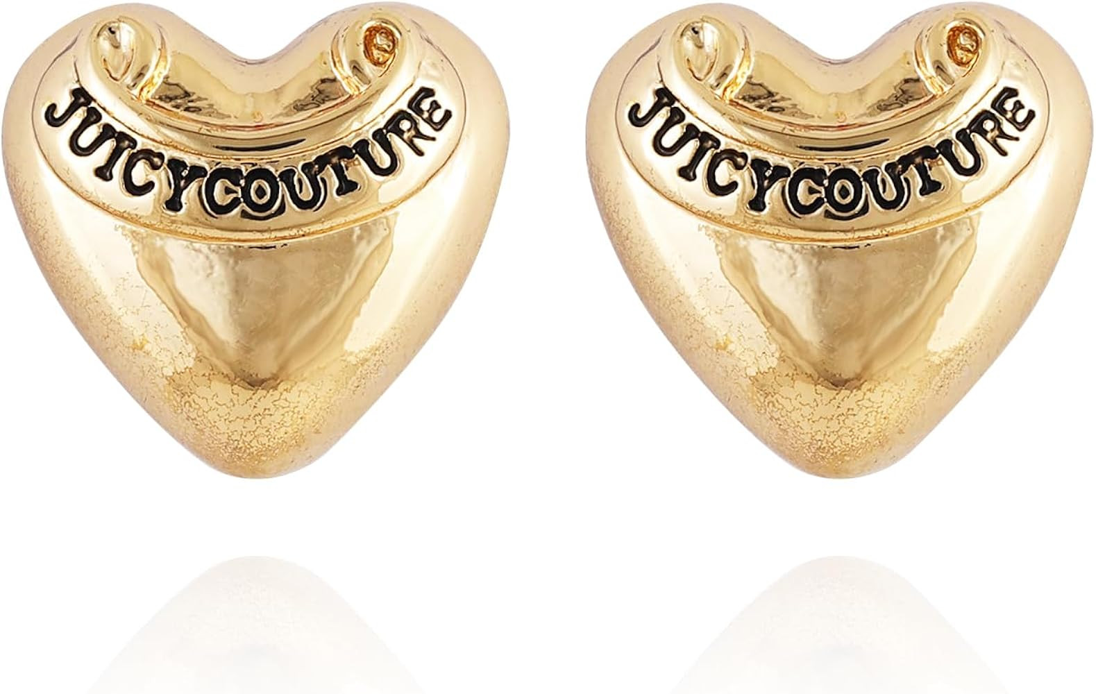 Juicy Couture Goldtone Signature Logo Heart Stud Earrings | Amazon (US)