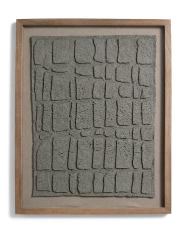 28x35 Dark Grey Paper Mache Glass Framed Wall Art | TJ Maxx