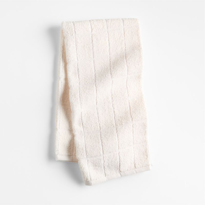 Oversize Recycled Polyester-Cotton Blend White Utility Kitchen Towel | Crate & Barrel | Crate & Barrel