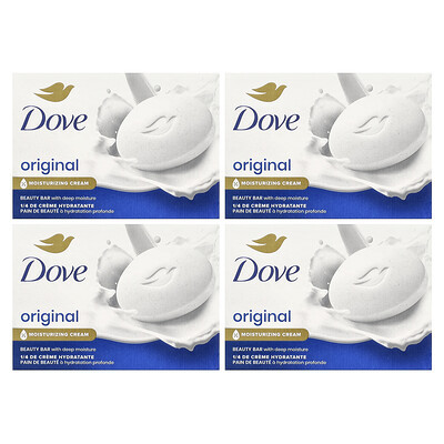 Dove, Beauty Bar Soap with Deep Moisture, Original, 4 Bars, 3.75 oz (106 g) Each | iHerb