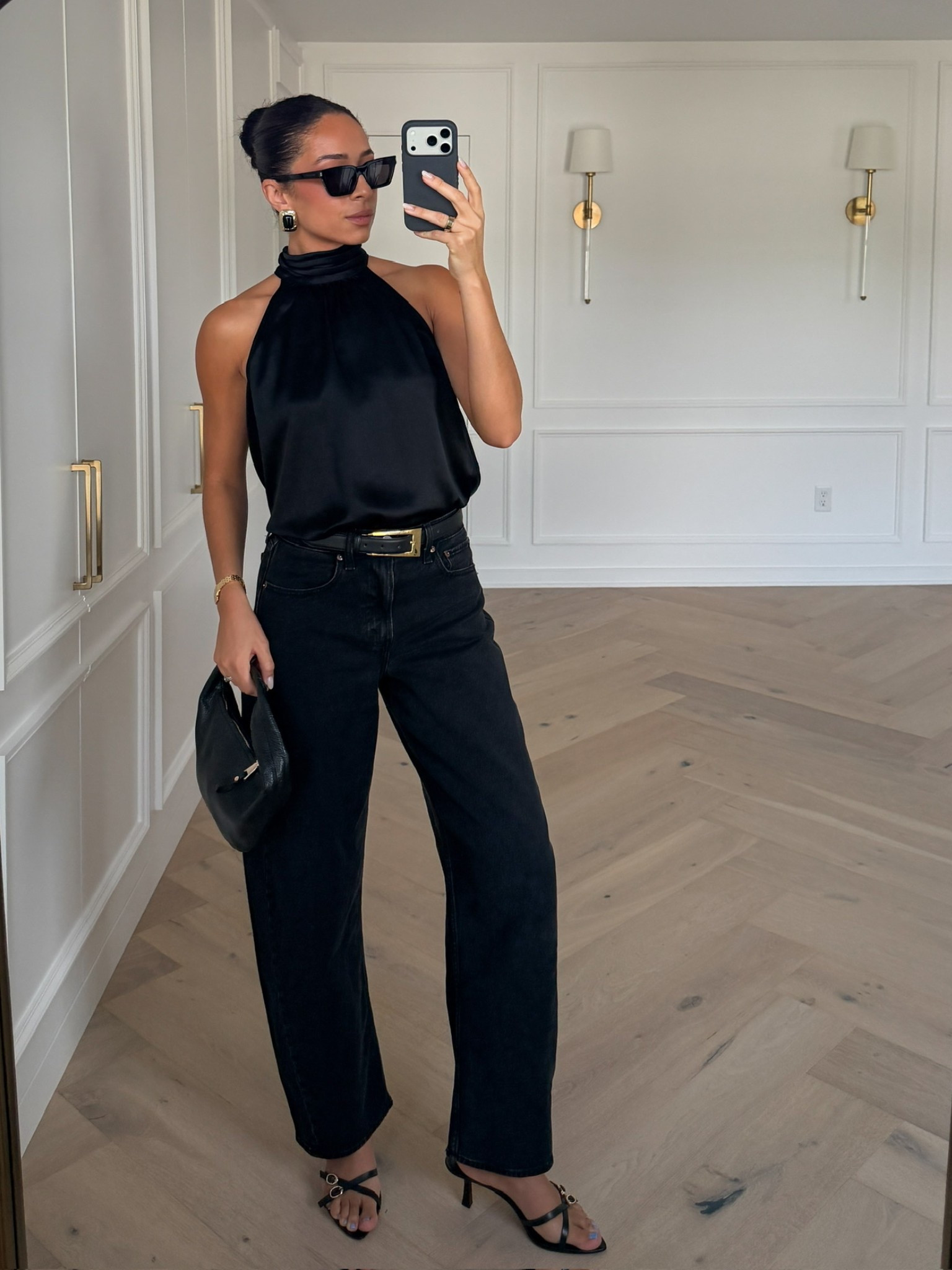What I wore recently: Pre-fall outfit! 30% off barrel jeans! This black top is the perfect closet staple for date night outfits and fall work outfits. Wearing size S satin halter top and size 28 long barrel jeans (black wash)

fall outfit, fall fashion, black jeans, abercrombie jeans, sale alert, abercrombie sale

#LTKSeasonal #LTKSaleAlert