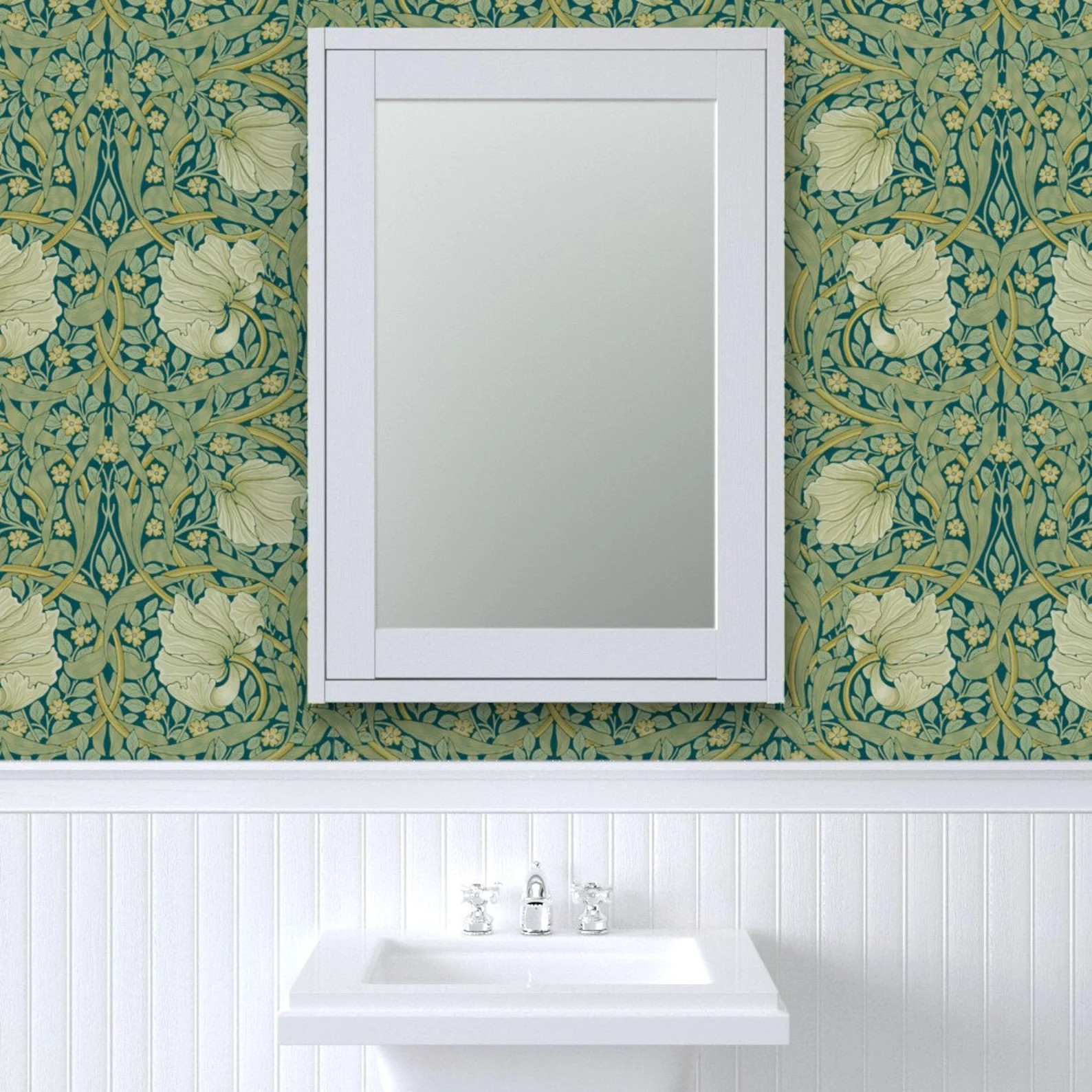William Morris Inspired Wallpaper  Pimpernel Crane by | Etsy | Etsy (US)