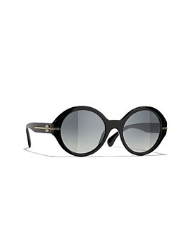 David Jones CHANEL Round Gradient Grey Polar Female Sunglass in Black | David Jones (Australia & New Zealand)