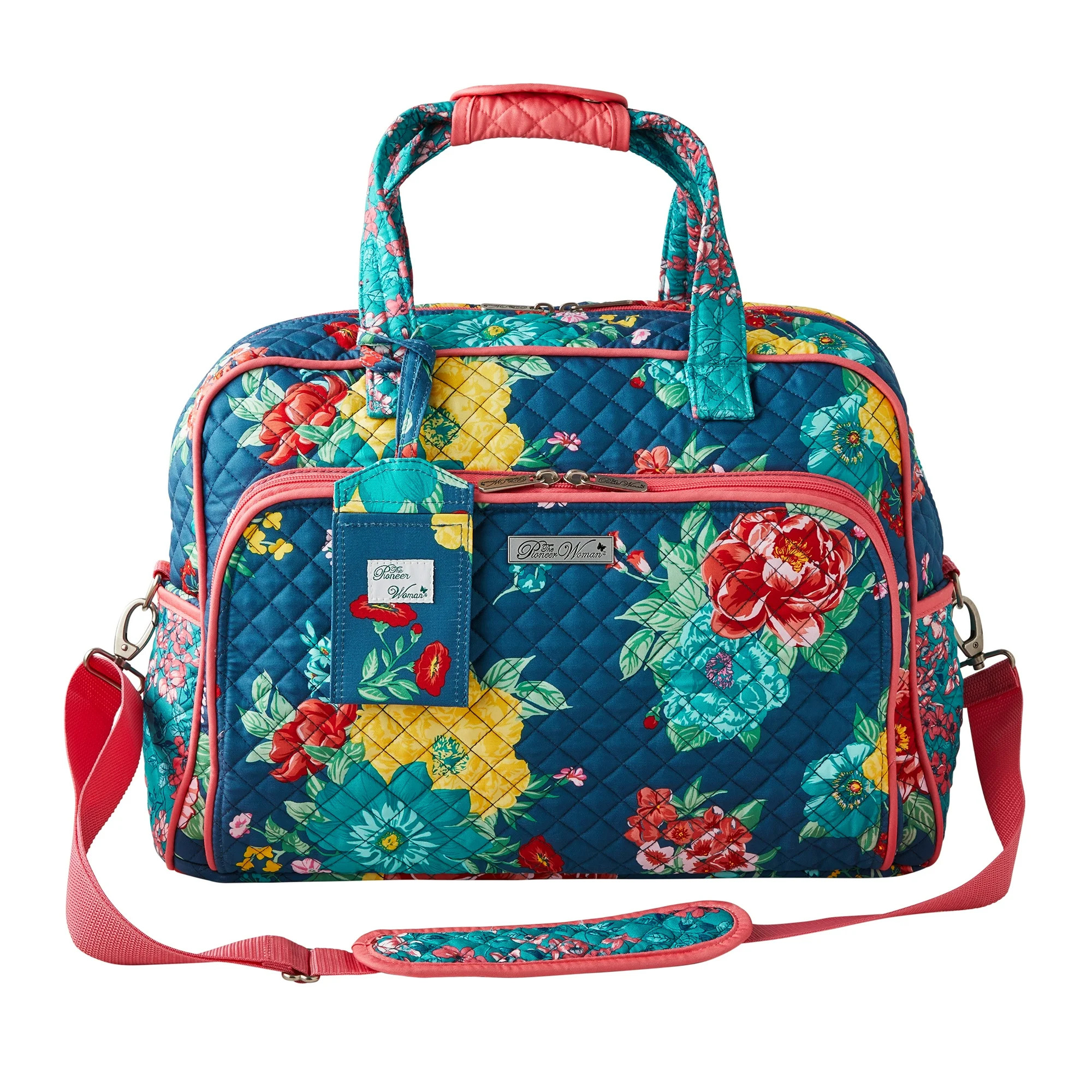 The Pioneer Woman Fancy Flourish Quilted Fabric Weekender Bag | Walmart (US)