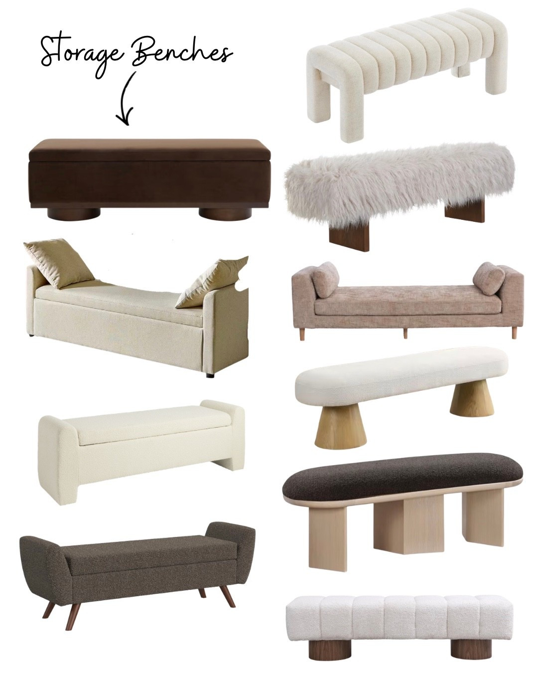 Benches for a king bedd

#LTKHome