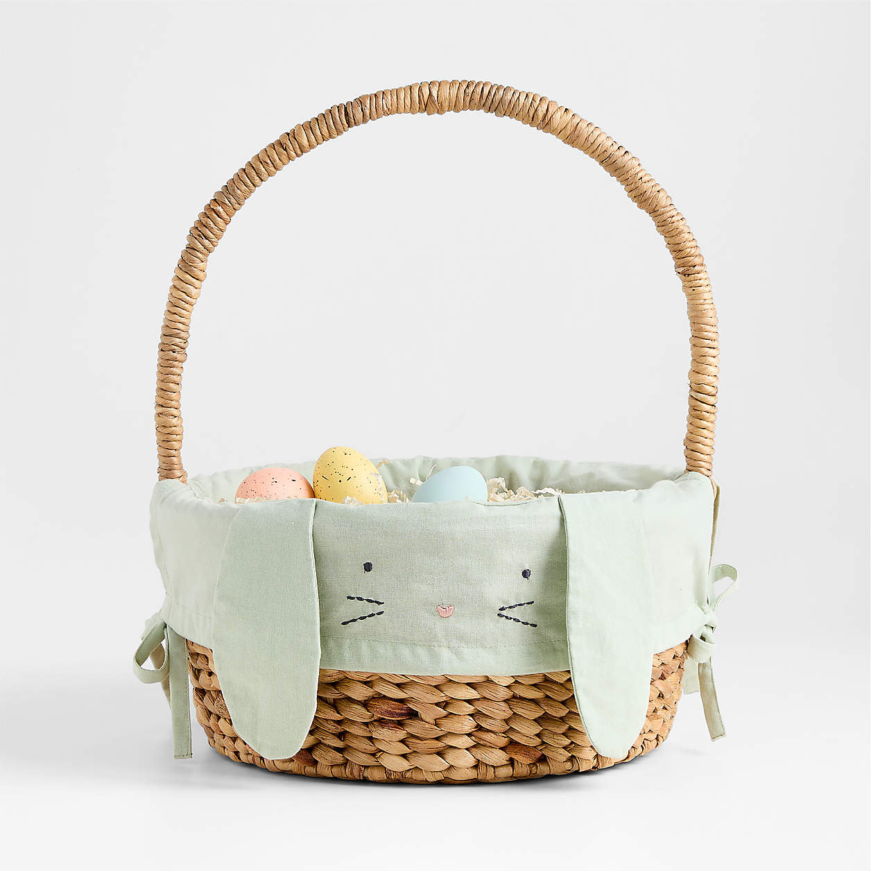 Modern Easter Basket with Green Bunny Easter Basket Liner + Reviews | Crate & Kids | Crate & Barrel