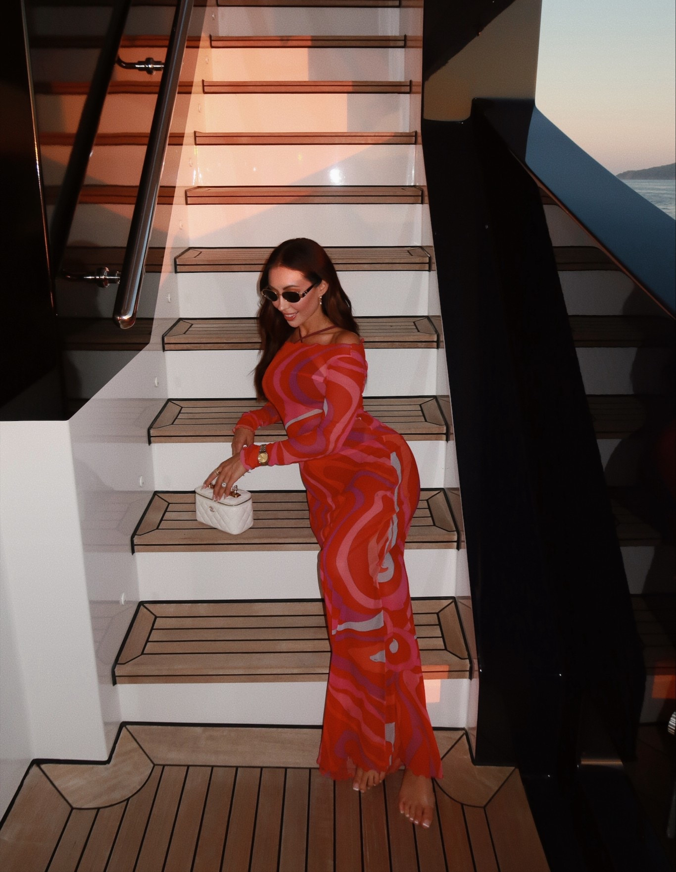 It’s a Pucci summer 🤗 wearing a size 38 in the dress. I wore a bikini under but also so cute with nude underwear/bodysuit for a night out look 