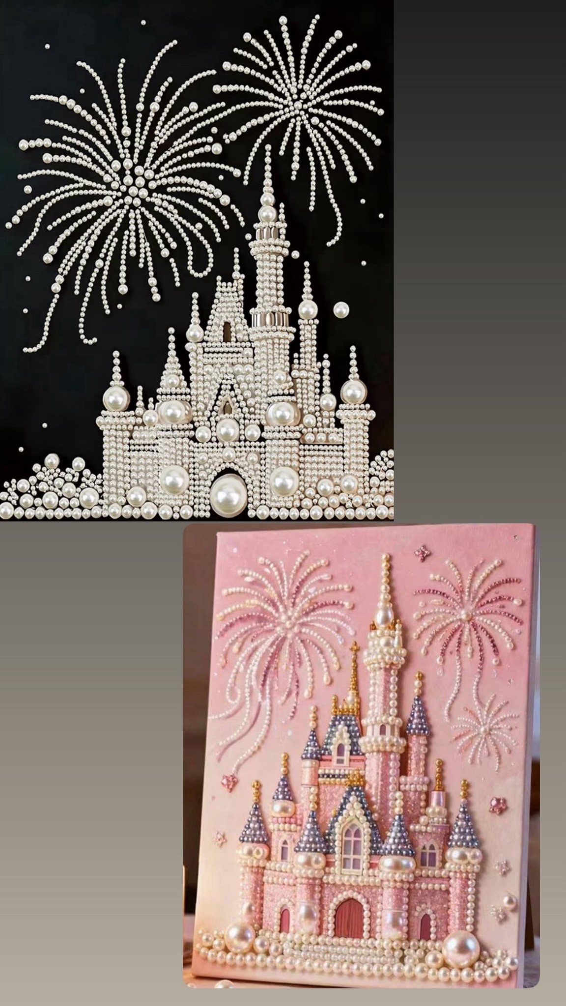 Disney castle pearl diamond painting 