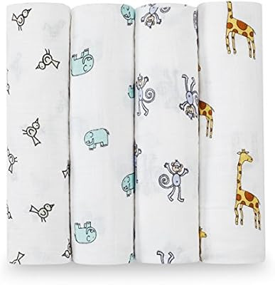 aden + anais Swaddle Blanket, Boutique Muslin Blankets for Girls & Boys, Baby Receiving Swaddles,... | Amazon (US)