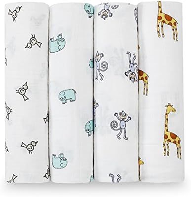 aden + anais Swaddle Blanket, Boutique Muslin Blankets for Girls & Boys, Baby Receiving Swaddles,... | Amazon (US)