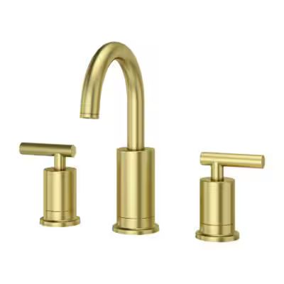 Pfister Pfister Contempra Brushed Gold 2-handle Widespread WaterSense Mid-arc Bathroom Sink Fauce... | Lowe's