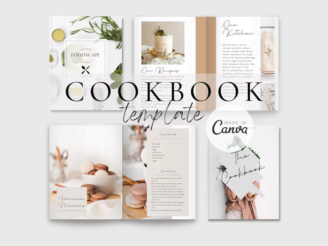 Editable Cookbook Template Colorful Cookbook PDF Template Food Blog Family Recipes Ebook Template... | Etsy (US)