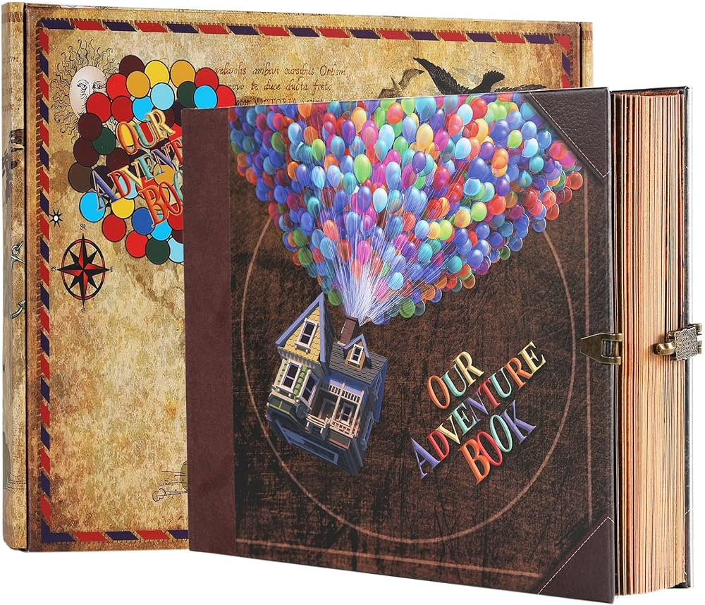 Scrapbook Photo Album,Our Adventure Book Scrapbook, Embossed Words Hard Cover Movie Up Travel Scr... | Amazon (US)