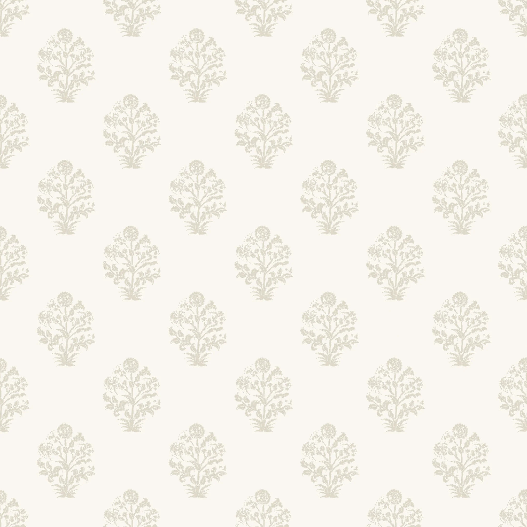 Afton Block Print in White | North and Finch