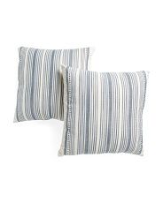 18x18 2pk Indoor Outdoor Striped Pillow Set | Marshalls