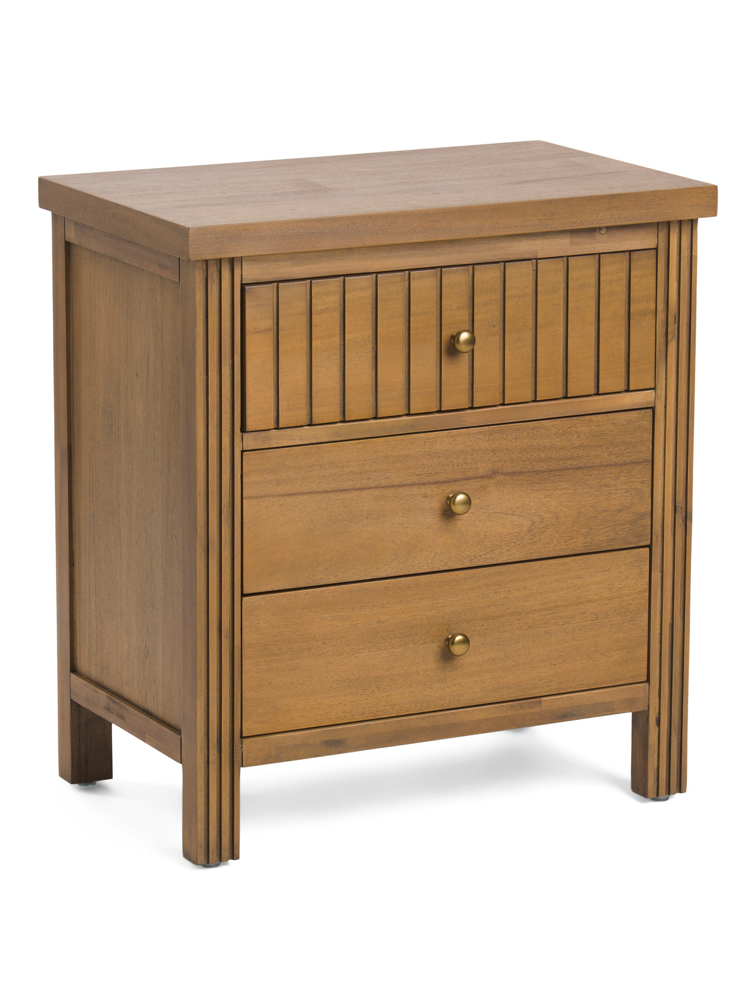 24in Acacia Wood 3 Drawer Night Stand | Marshalls