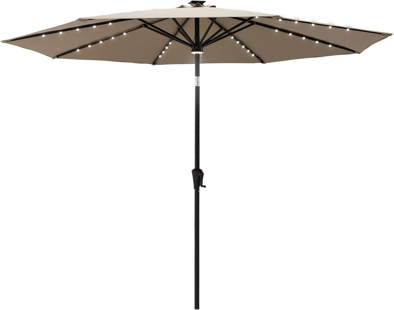FLAME&SHADE 11 ft Solar Powered Outdoor Market Patio Table Umbrella with LED Lights and Tilt | Amazon (US)