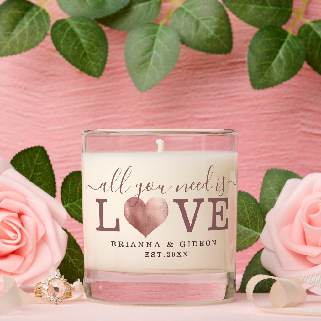 Modern Love Custom Name Rose Gold Heart Valentine | Zazzle