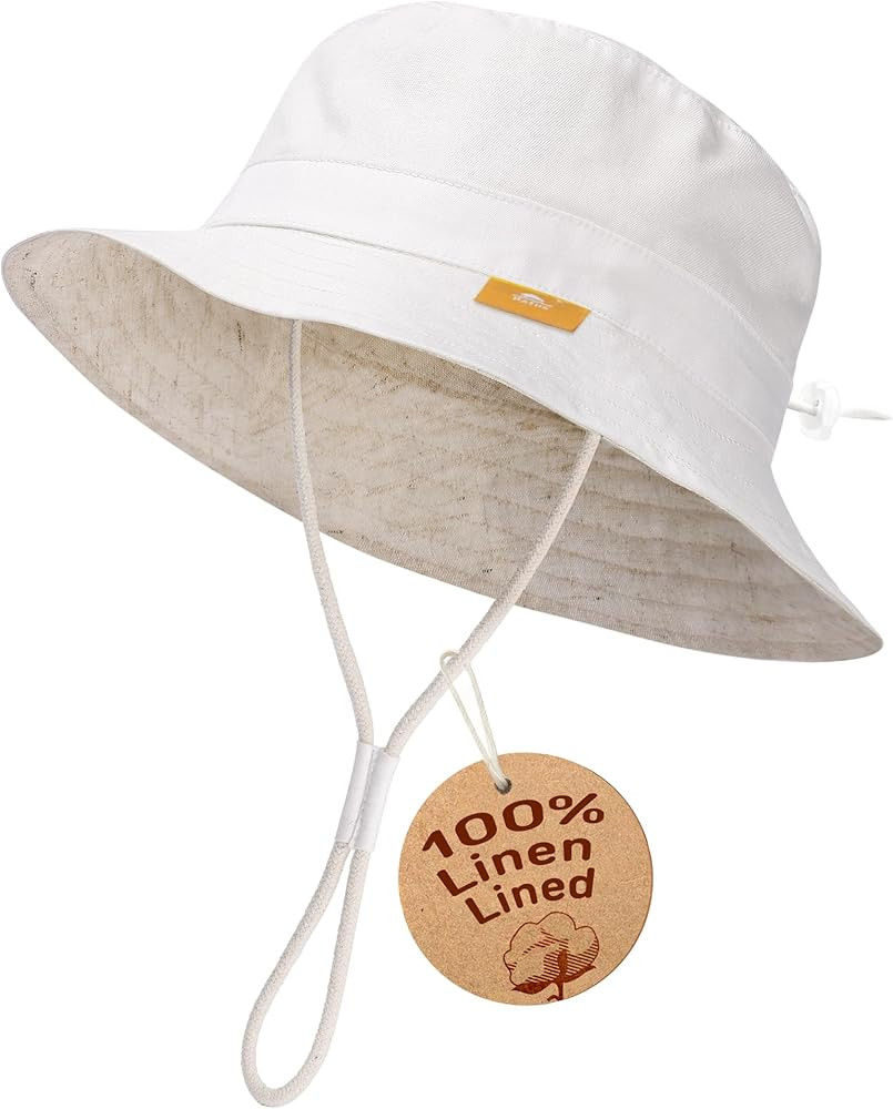 Baby Sun Hat for Boy Girl Toddler Summer Bucket Hat Kids Sun Protection Beach Hat Cotton Baby Hat... | Amazon (US)
