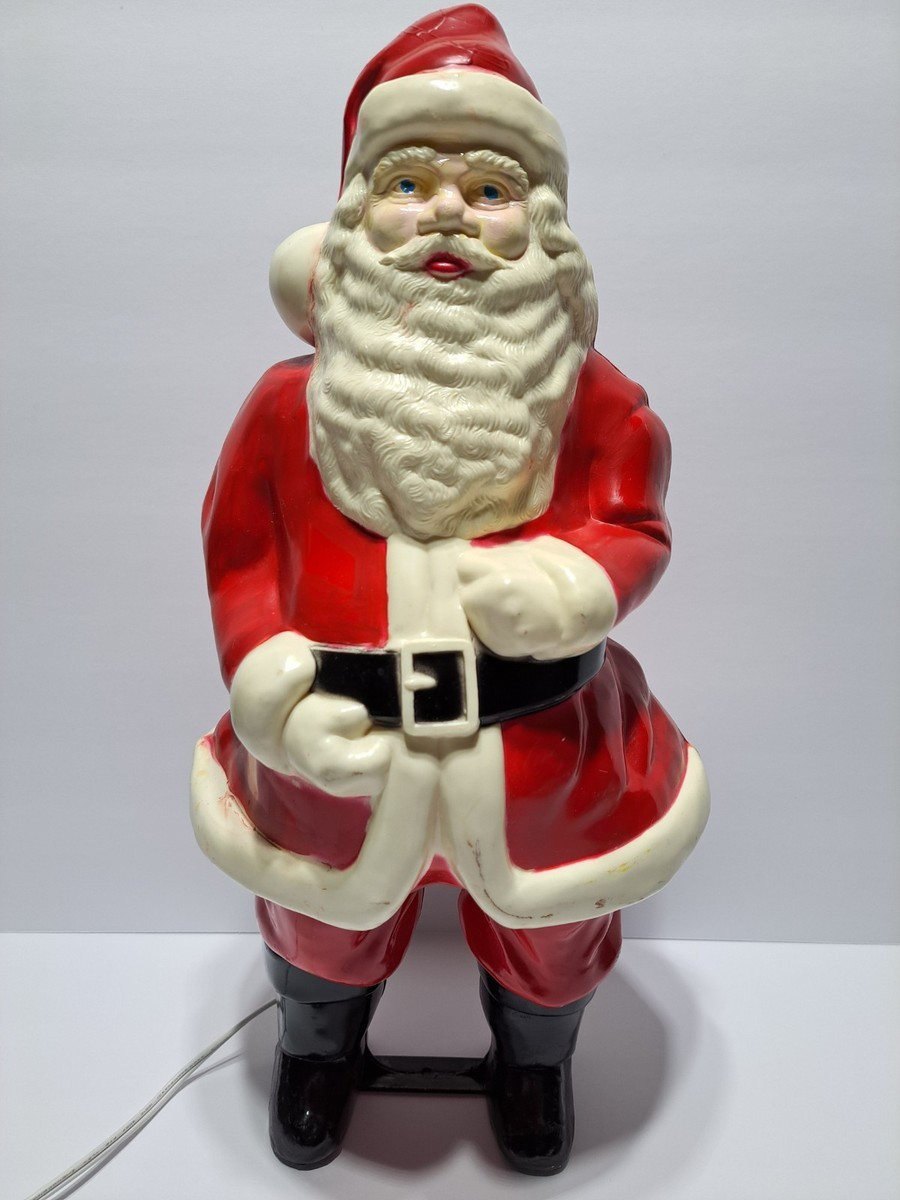 Vintage MCM 1950s Union Products 17" Lighted Hard Plastic SANTA Claus-Blow Mold | eBay | eBay US
