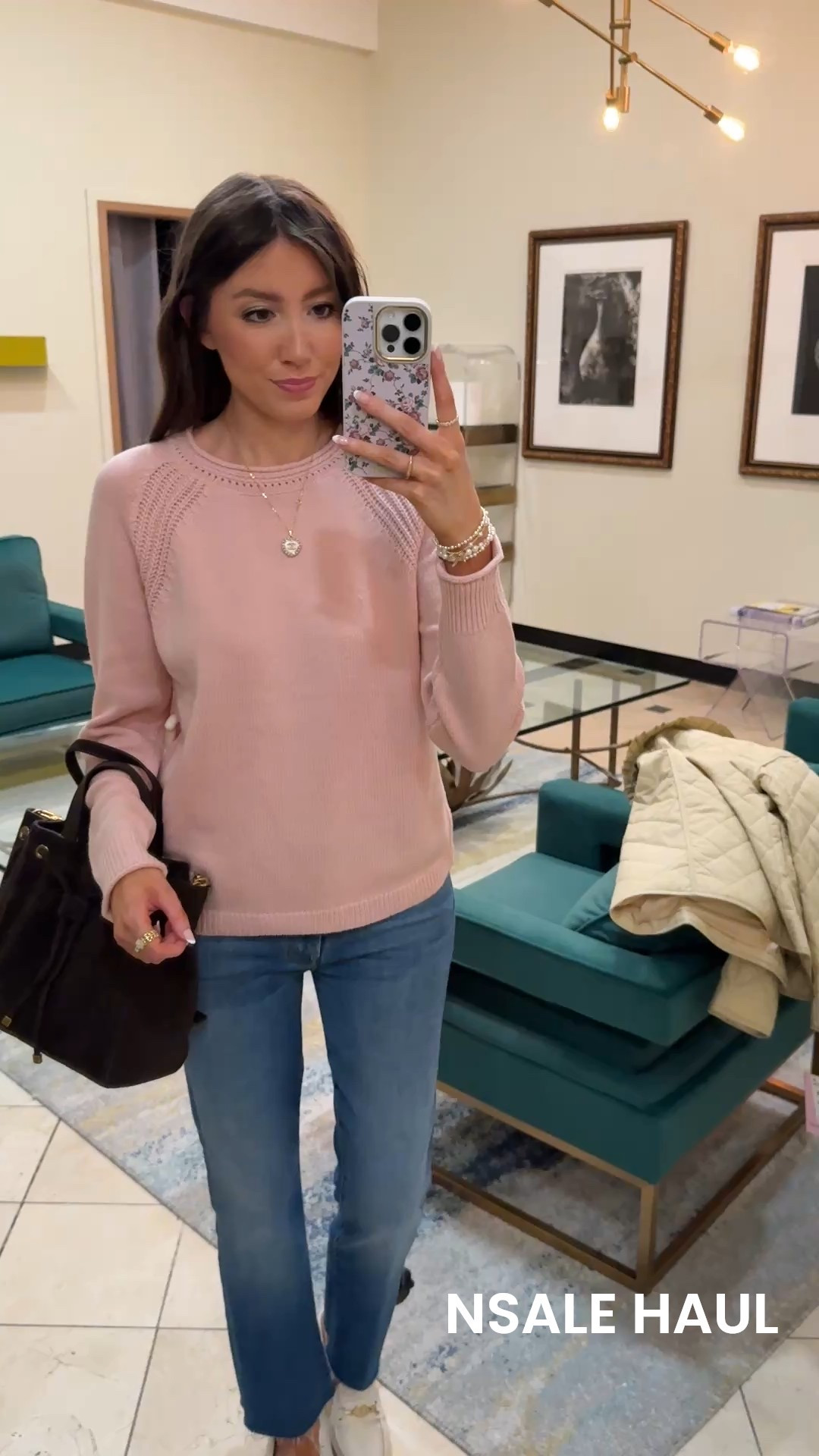 Nordstrom Anniversary Haul! I picked up this wool + cotton sweater and it’s not itchy - so soft and warm!🫶🏼 fits TTS. Styled with Mother jeans (size up) and Rag & Bone handbag #nsale

#LTKSaleAlert #LTKFindsUnder50 #LTKFindsUnder100