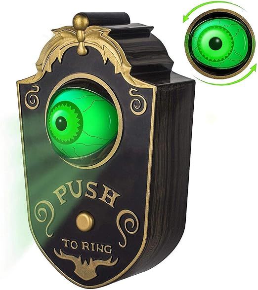 Nobie vivid Halloween Decoration, Halloween Doorbell, Haunted Doorbell Animated Eyeball Halloween... | Amazon (US)