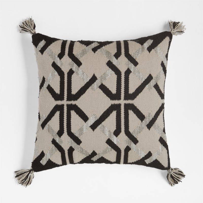 Mohave Tassels 20"x20" Indoor/Outdoor Pillow + Reviews | Crate & Barrel | Crate & Barrel