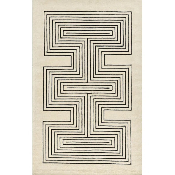 Blaile Hand Tufted Wool Geometric Rug | Wayfair North America