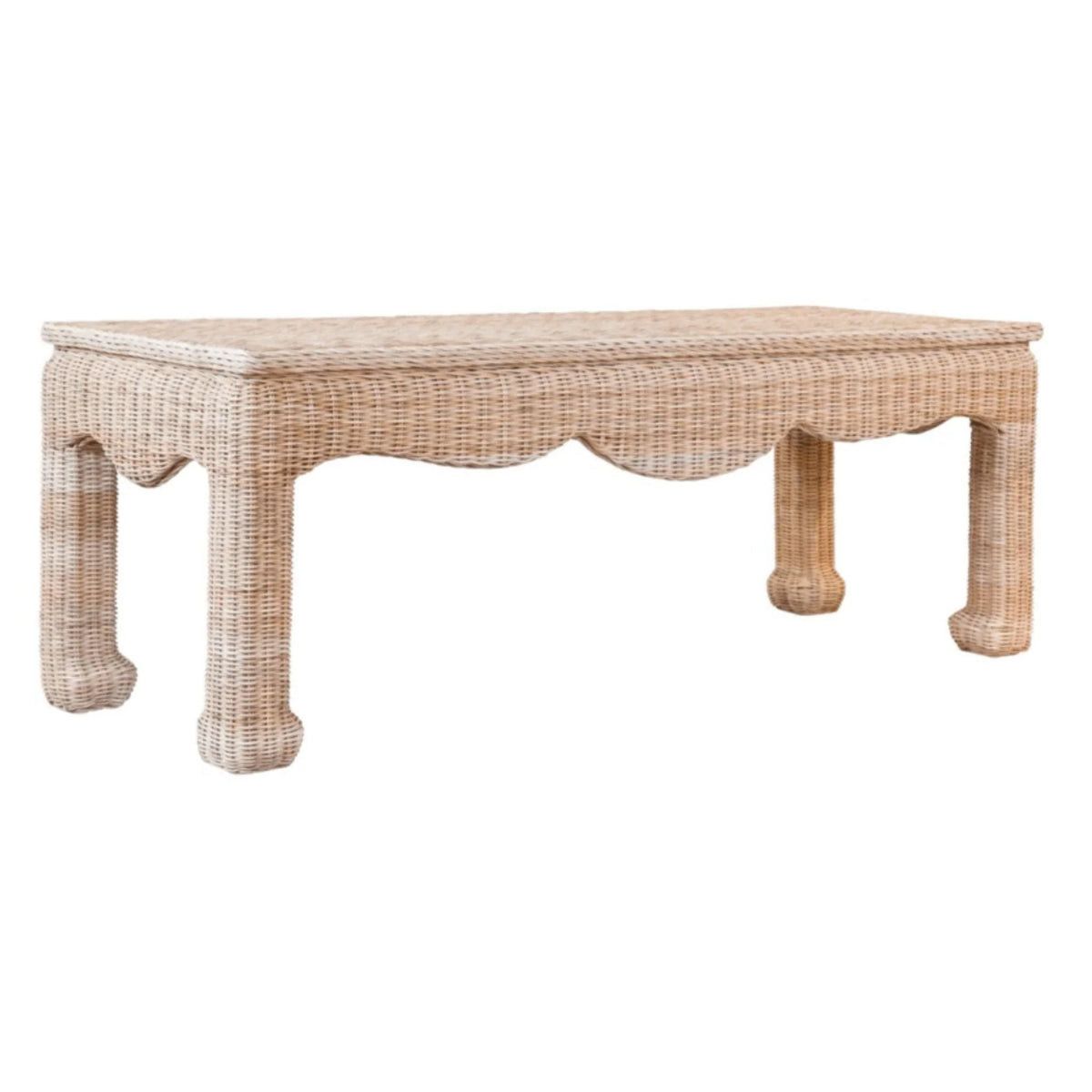 Rattan Ming Style Bench | The Well Appointed House, LLC
