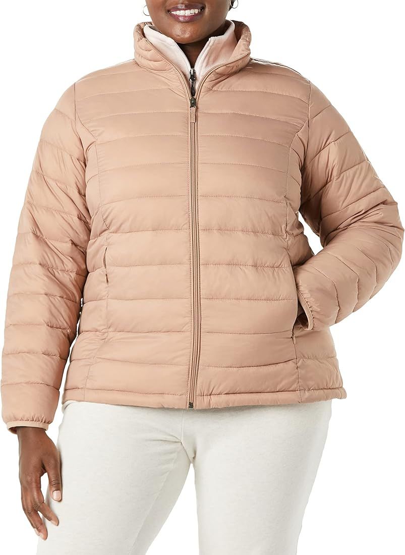 Amazon Essentials Women's Lightweight Long-Sleeve Water-Resistant Puffer Jacket | Amazon (US)