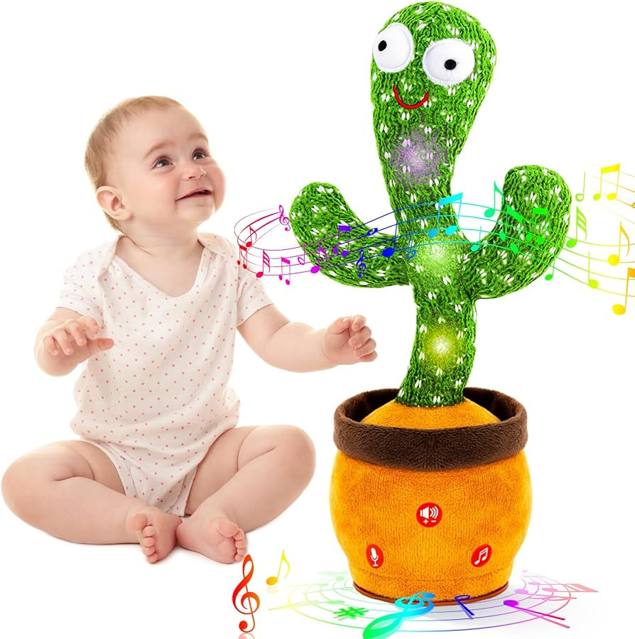 Ayeboovi Dancing Talking Cactus Baby Toys, Interactive Toy Repeating Records What You Say, Volume... | Amazon (US)
