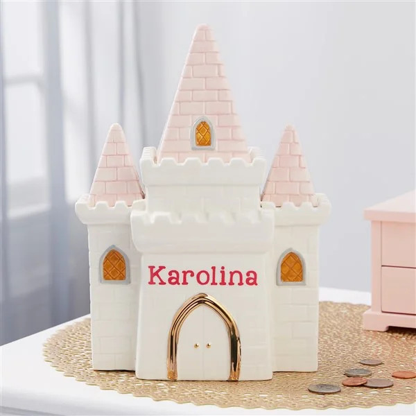 Princess Castle Personalized Piggy Bank | Personalization Mall