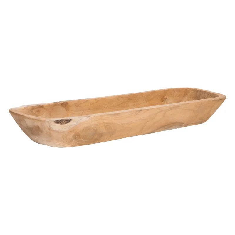 Panos Wood Rectangle Decorative Bowl in Brown | Wayfair North America