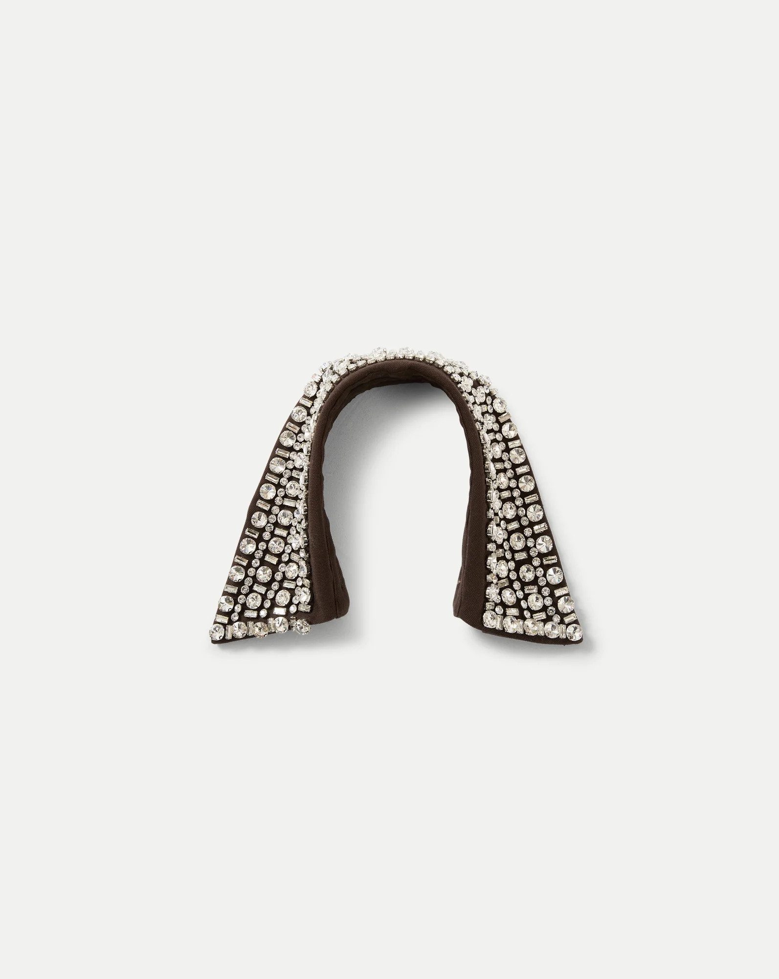 Crystal Embellished Collar in Espresso Brown | Veronica Beard | Veronica Beard