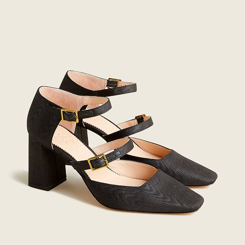 Marta double-strap pumps in moire silk | J. Crew US