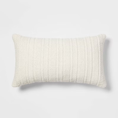 Oversized Textural Woven Throw Pillow Cream - Threshold™ | Target