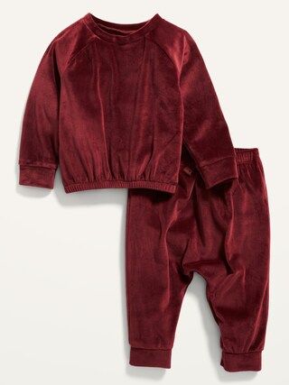 Cozy Velour Sweatshirt &#x26; Sweatpants Set for Baby | Old Navy (US)