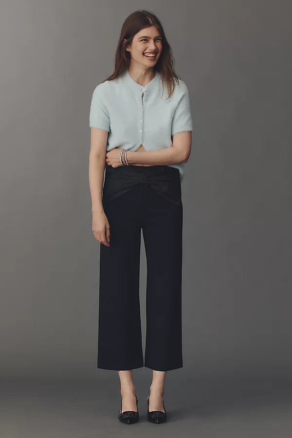 The Colette Crop Bow-Waist Pants by Maeve | Anthropologie (US)