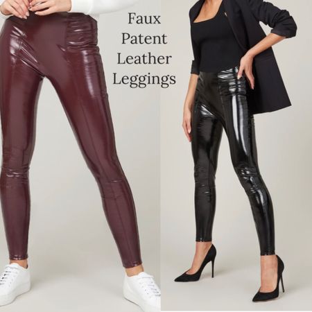 Faux patent leather leggings #blackleggings #bodyshaping #contouring 

#LTKstyletip #LTKfit #LTKcurves
