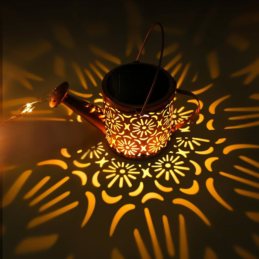 X-PREK Solar Garden Lights Outdoor Decoration, Metal Solar Watering Can Lights Outdoor Waterproof... | Amazon (US)