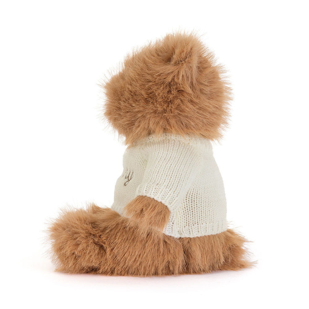 Bartholomew Bear Bouffant with Personalized Cream Jumper | Jellycat US