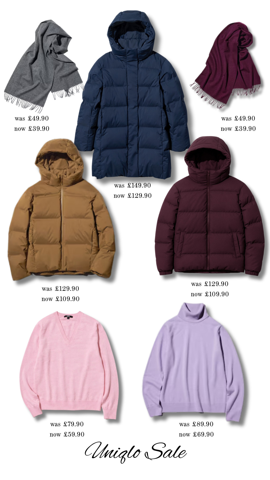 Uniqlo Sale, Cashmere Scarf, Cashmere V-Neck Jumper, Seamless Down Parka, Short Down Jacket 

 #LTKuk #LTKwinter #LTKsale
