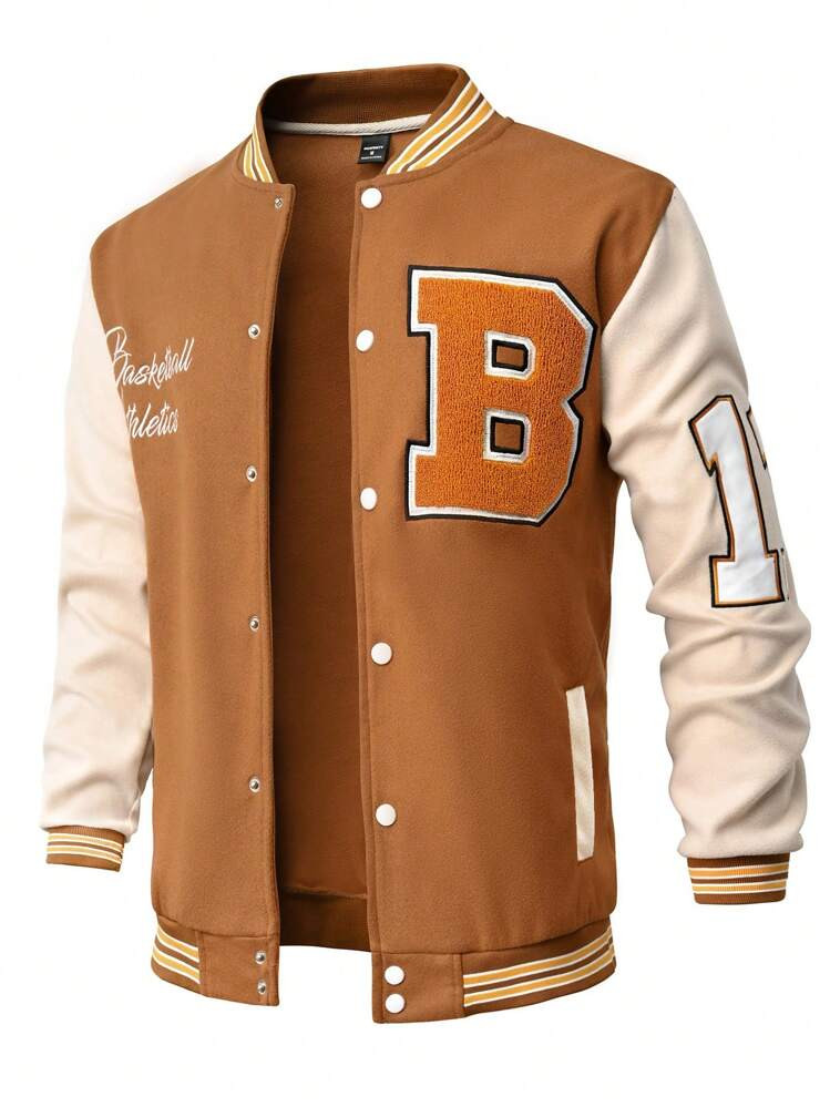 Manfinity Sporsity Men's Colorblock Long Sleeve Simple Casual Jacket | SHEIN