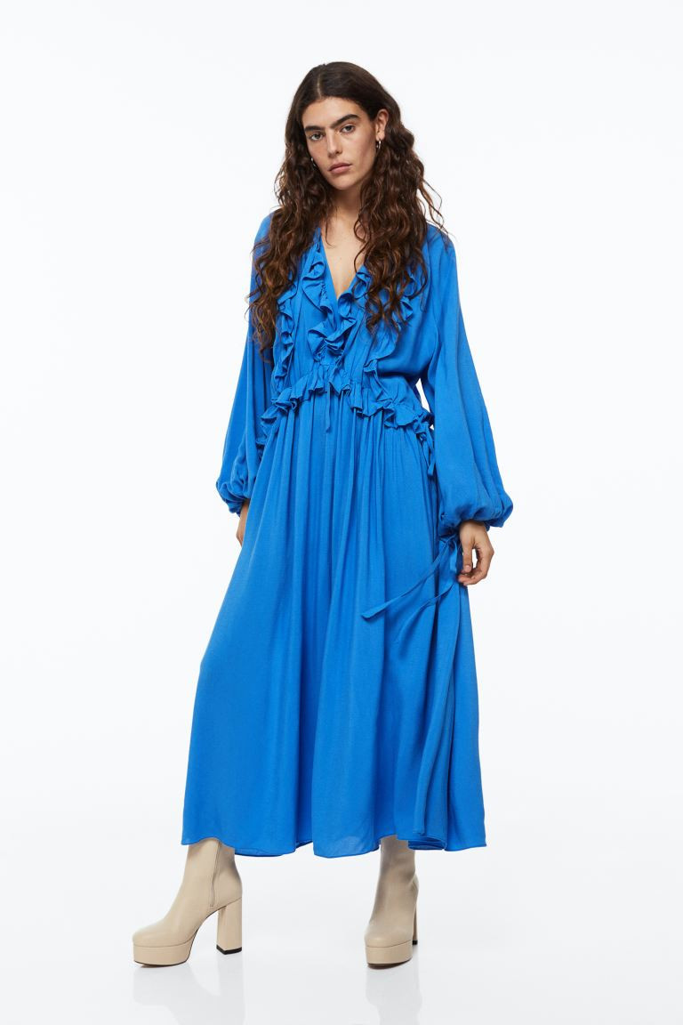 Voluminous Ruffle-trimmed Dress | H&M (US + CA)