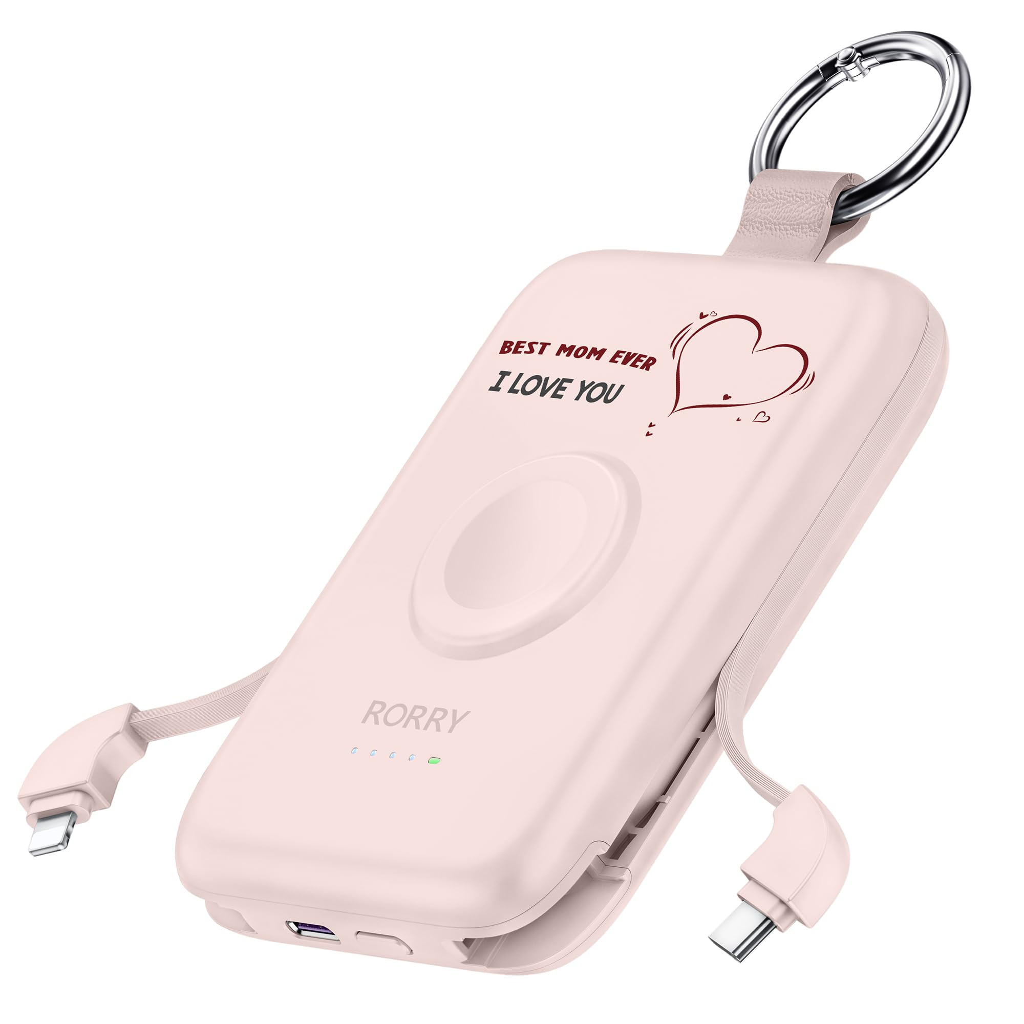 RORRY Portable Charger, 10000mAh PD 20W Fast Charging Portable Charger Power Bank with Built in C... | Amazon (US)