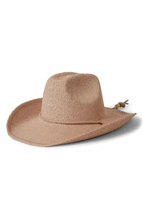 Brixton Austin Straw Cowboy Hat in Soft Pink at Nordstrom, Size Small | Nordstrom